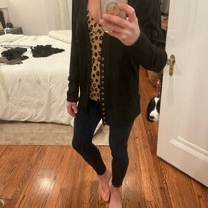 Black Button-Up Cardigan